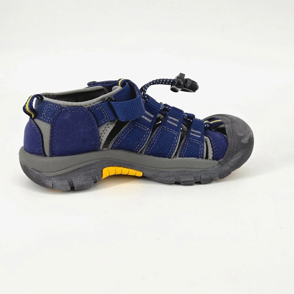 KEEN Newport H2 Navy Blue Yellow Waterproof Closed Toe Sandals Kids Size 13